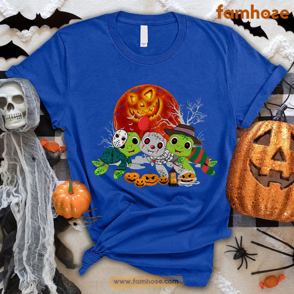 Turtle Halloween T-shirt, Horror Movies Character Costume Halloween Gift For Turtle Lovers, Turtle Owners