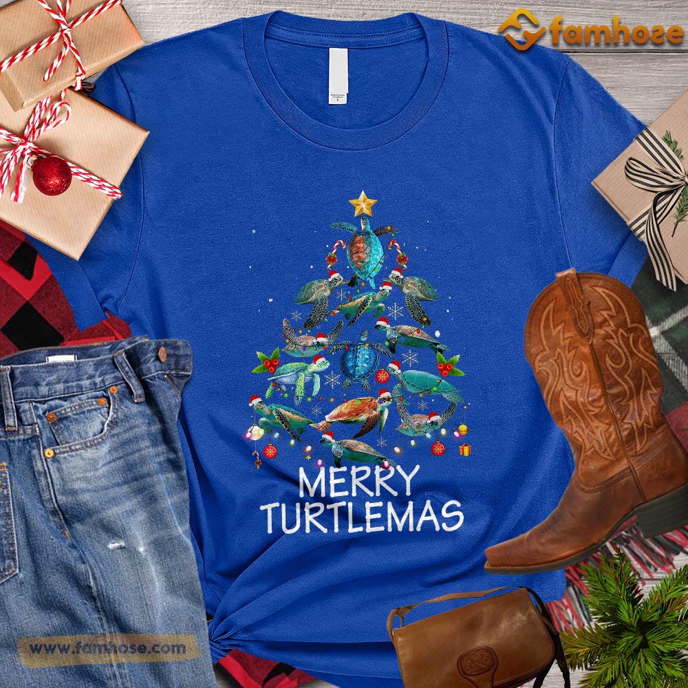 Christmas Turtle T-shirt, Merry Turtlemas Christmas Tree Christmas Gift For Turtle Lovers, Turtle Owners