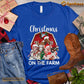 Christmas Farm T-shirt, Christmas On The Farm Christmas Gift For Farmers, Farm Animals