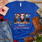 Christmas Horse T-shirt, Merry Horsemas Horses With Santa Claus Christmas Gift For Horse Lovers, Horse Riders, Equestrians