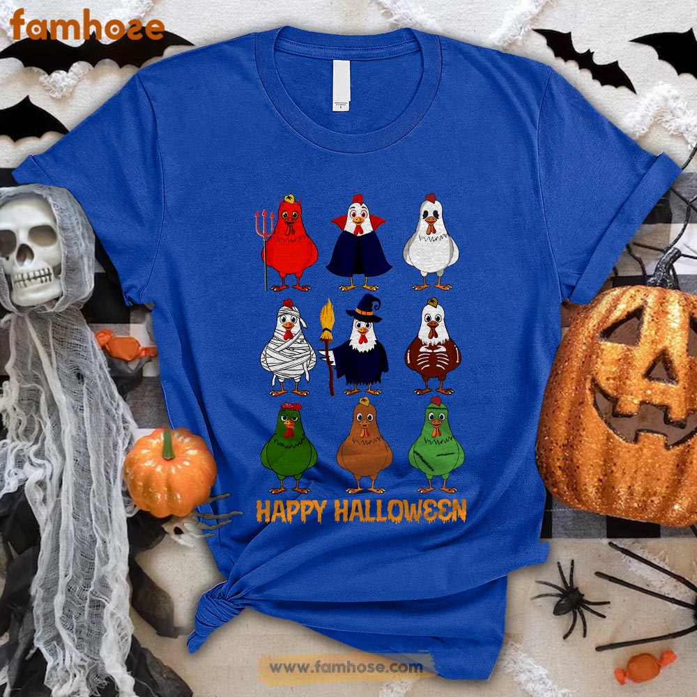 Chicken Halloween T-shirt, Happy Halloween Gift For Chicken Lovers, Chicken Farmers