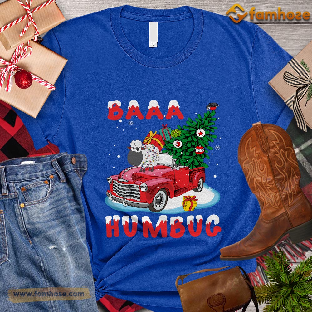 Christmas Sheep T-shirt, Baa Humbug Christmas Gift Sheep Lovers, Sheep Farm, Sheep Tees