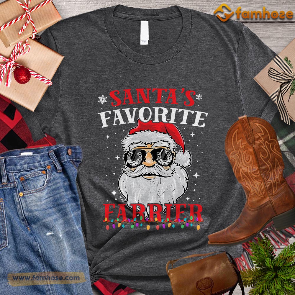 Christmas Farrier T-shirt, Old Santa Favorite Farrier Christmas Gift Farrier Lovers, Farrier Tees