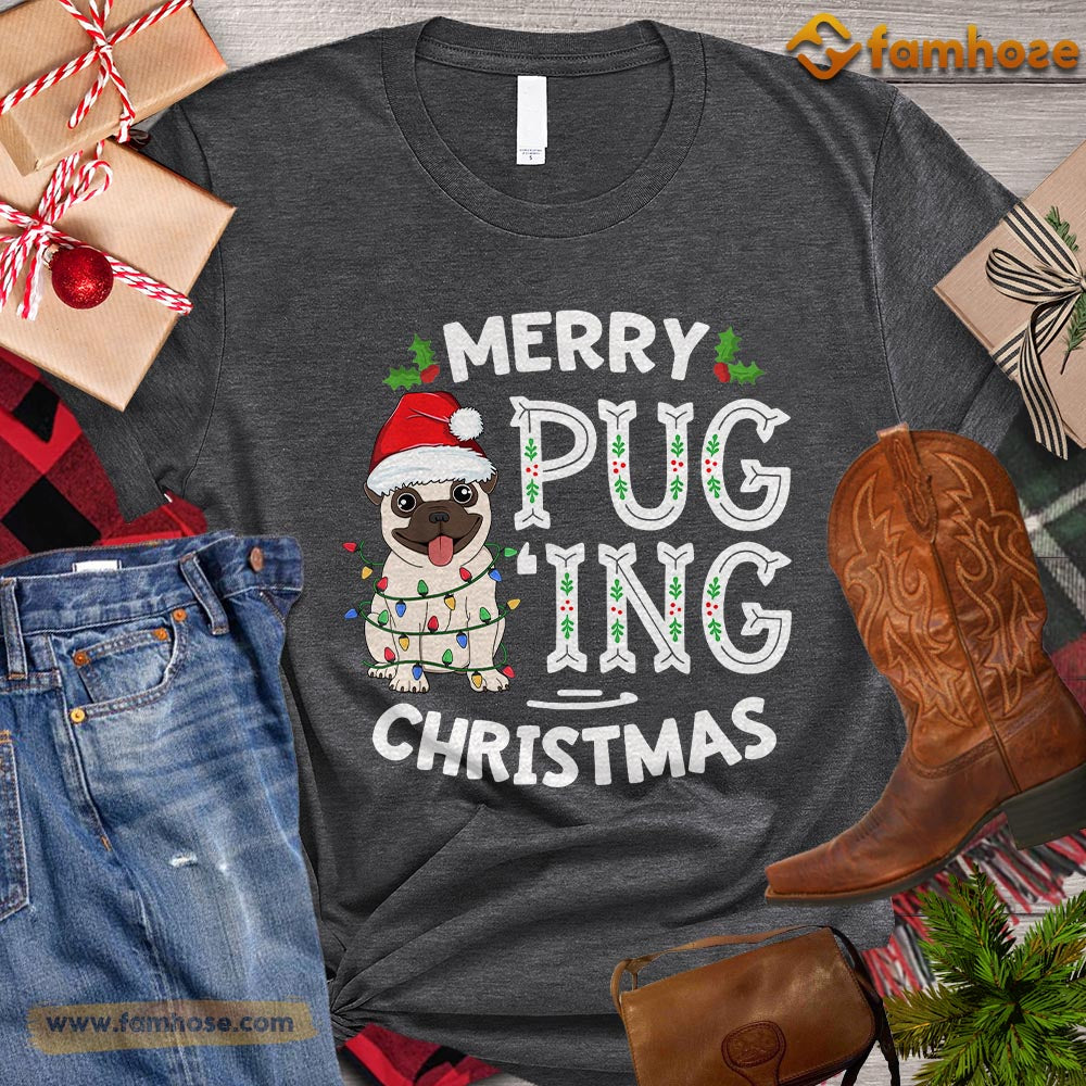 Christmas Dog T-shirt, Merry Pug Ing Christmas Gift For Dog Lovers, Dog Owners, Dog Tees