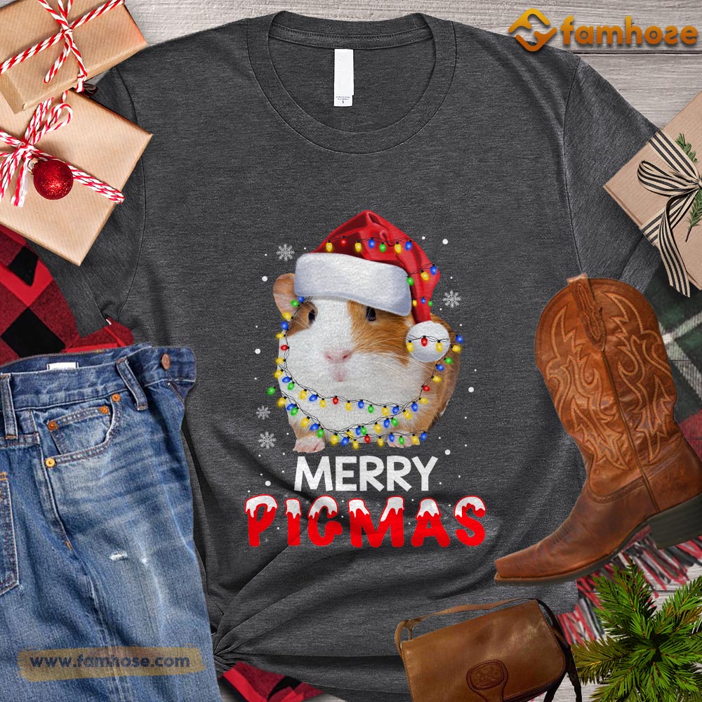 Christmas Guineapig T-shirt, Merry Pigmas Christmas Gift For Guineapig Lovers. Guineapig Owners