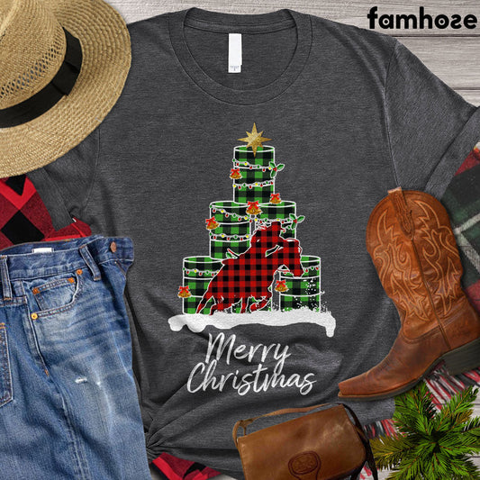 Barrel Racing T-shirt, Merry Christmas Barrel Racing Shirt, Barrel Racing Lover Gift, Barrel Racing Tees