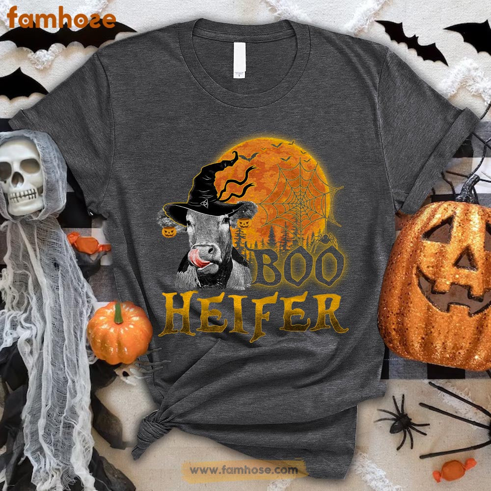 Cow Halloween T-shirt, Boo Heifer Costume Halloween Gift For Cow Lovers, Cow Farmer