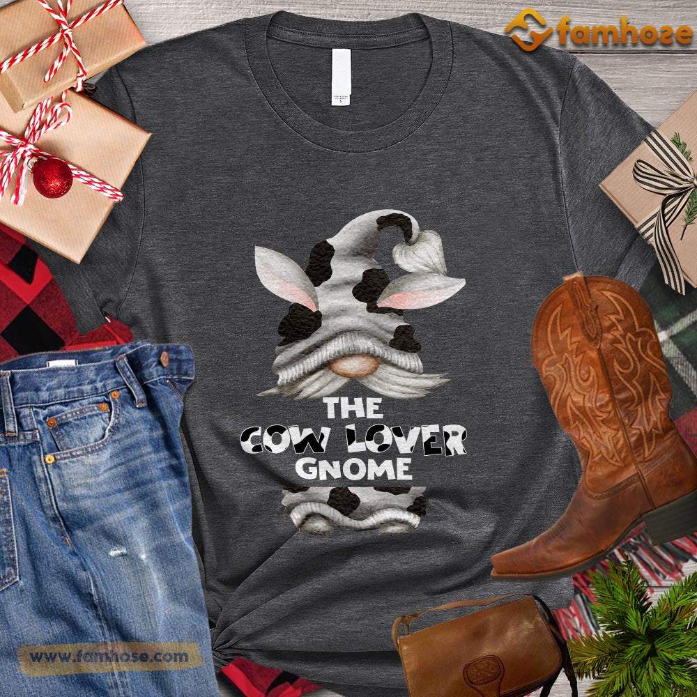 Christmas Cow T-shirt, The Cow Lover Gnome Christmas Gift Cow Lovers, Cow Farm, Cow Tees