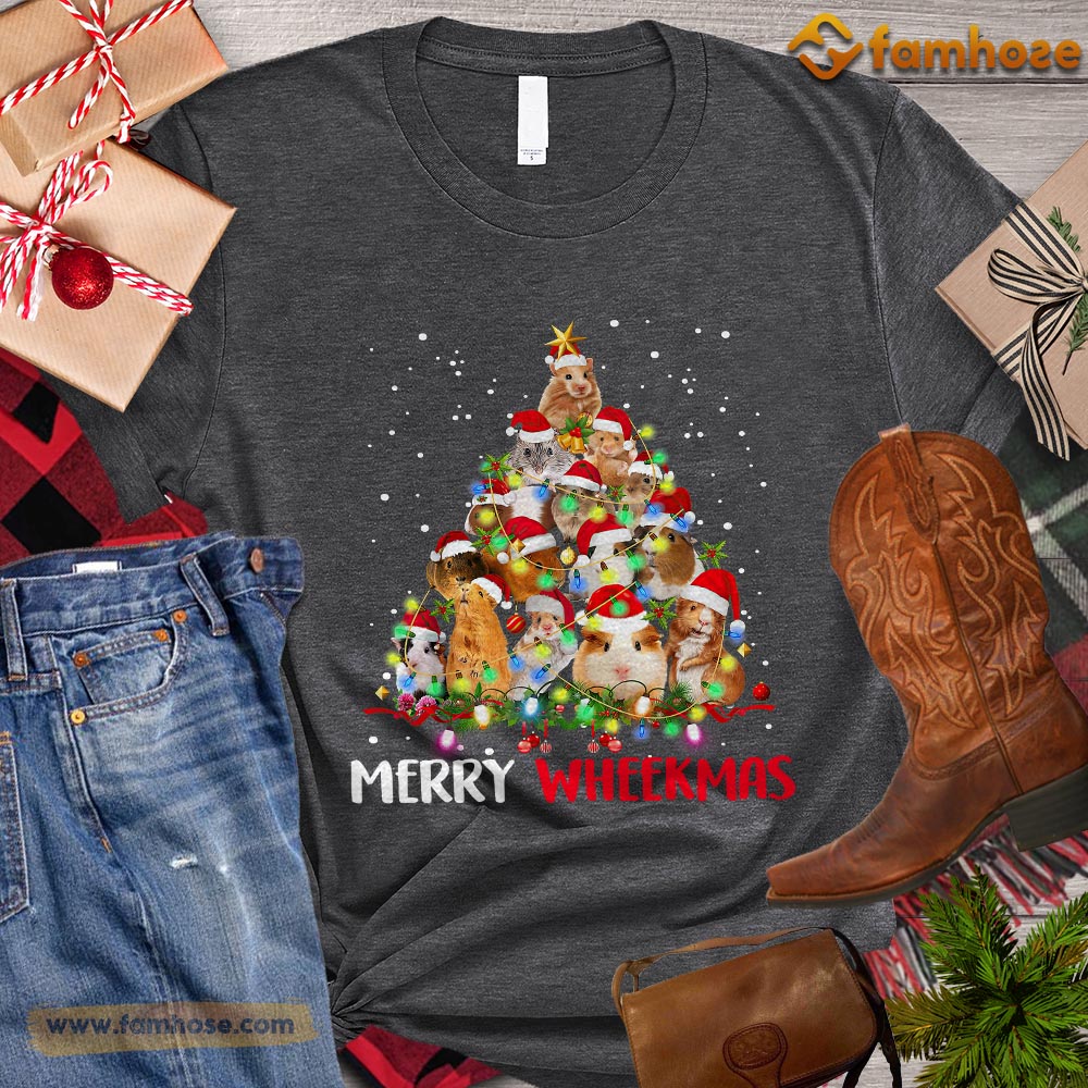 Christmas Guineapig T-shirt, Merry Wheekmas Arrange Christmas Tree Christmas Gift For Guineapig Lovers, Guineapig Owners