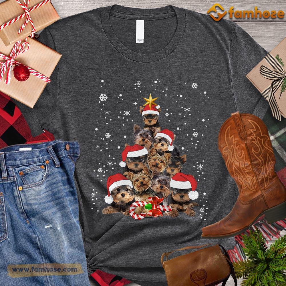 Christmas Dog T-shirt, Cute Dogs Arrange Christmas Tree Gift For Dog Lovers, Dog Owners, Dog Tees