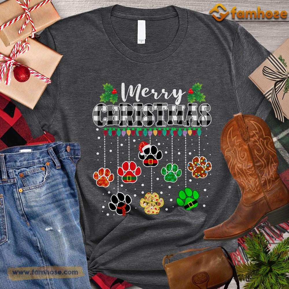 Christmas Dog T-shirt, Merry Christmas Dogshoe Gift For Dog Lovers, Dog Owners, Dog Tees