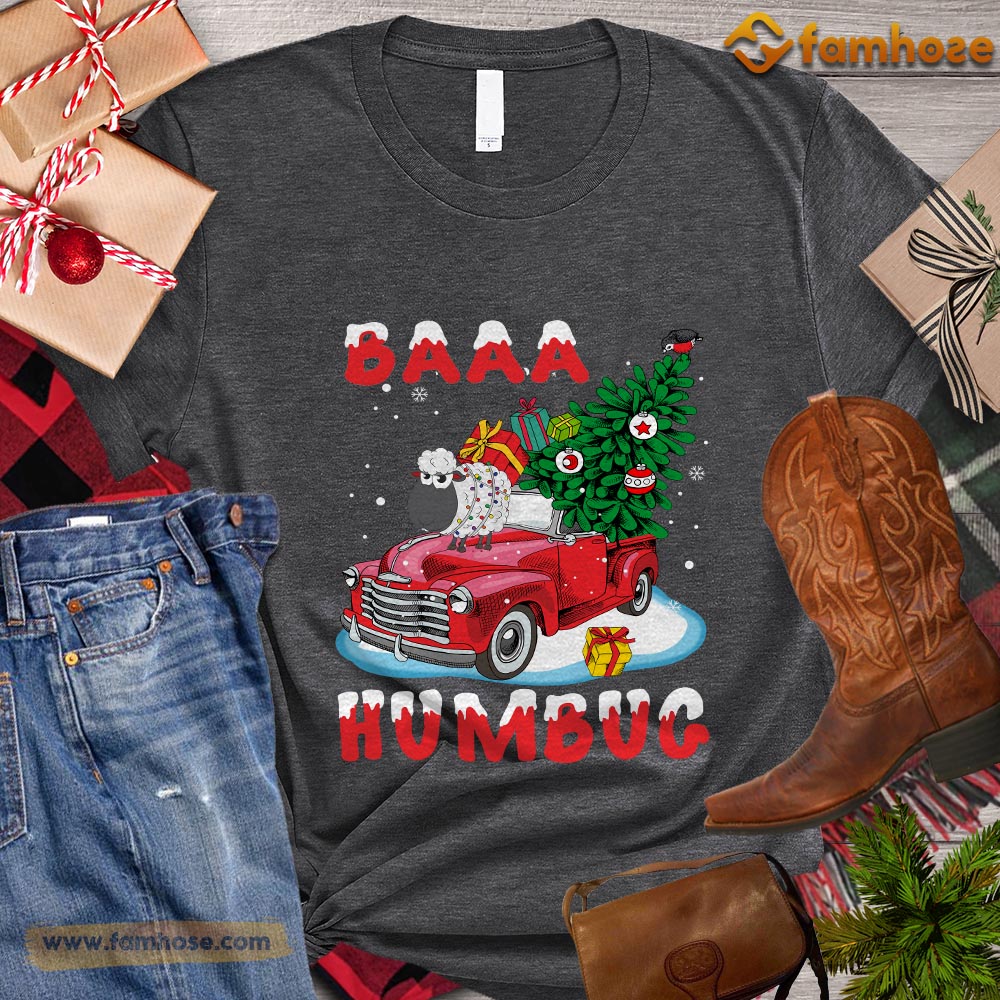 Christmas Sheep T-shirt, Baa Humbug Christmas Gift Sheep Lovers, Sheep Farm, Sheep Tees