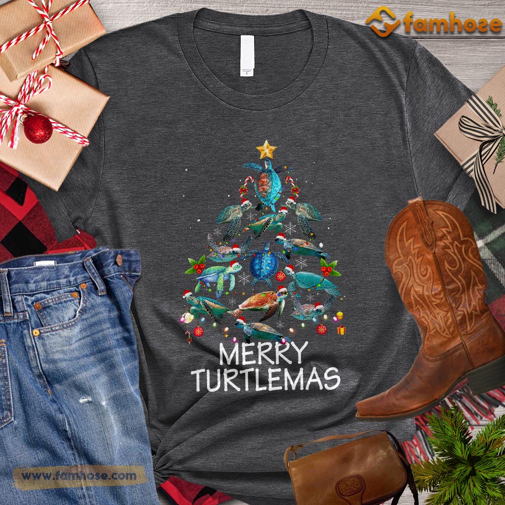 Christmas Turtle T-shirt, Merry Turtlemas Christmas Tree Christmas Gift For Turtle Lovers, Turtle Owners