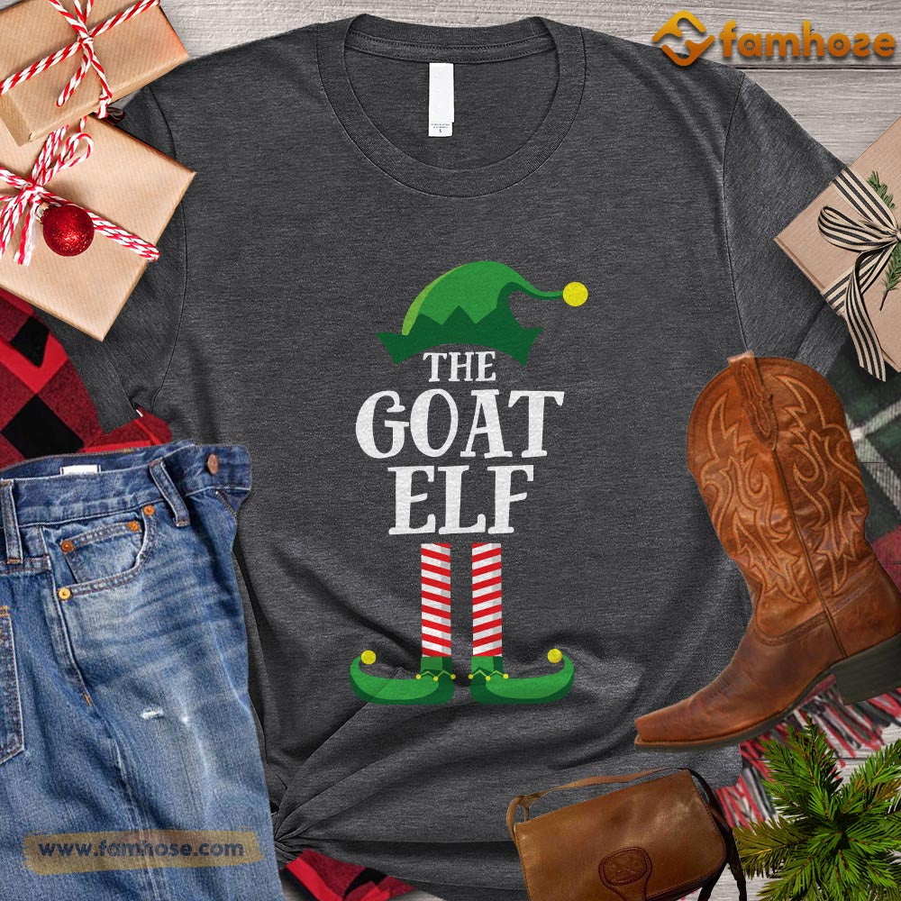 Christmas Goat T-shirt, The Goat ELF Gift For Goat Lovers, Goat Farm, Goat Tees