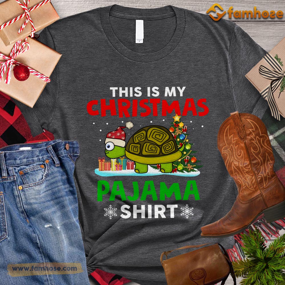 Christmas Turtle T-shirt, This Is My Christmas Pajama Shirt Gift For Turtle Lovers, Turtle Owners