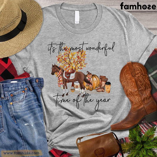 Thanksgiving Horse T-shirt, It's The Most Wonderful Time Of The Year, Horse Lovers Gift, Horse Tees