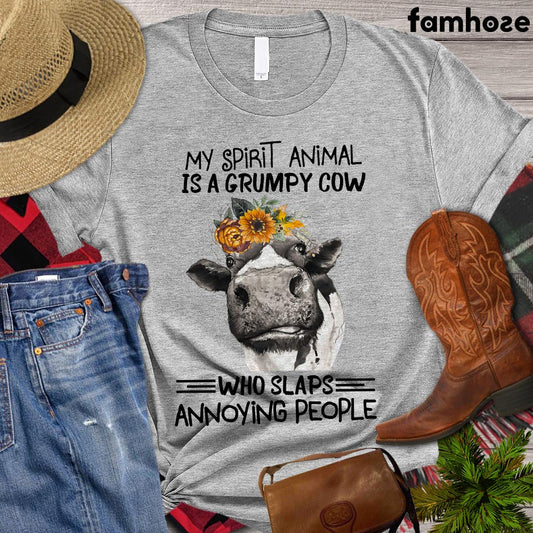 Cow T-shirt, My Spirit Animal Is A Grumpy Cow, Heifer Lovers Gift, Cow Tees
