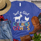 Chicken Goat T-shirt, Just A Girl Who Loves Chickens And Goats Shirt, Chicken Lover Shirt, Farming Lover Gift, Farmer Shirt