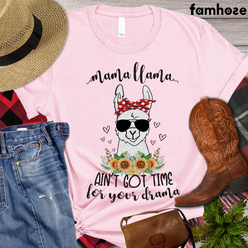 Farm Llama Mom T-shirt, Mama Llama Ain't Got Time For Your Drama Shirt, Farming Lovers Gift, Farm Tees