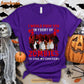Chicken Halloween T-shirt, I Would Push You In Front Of Zombies To Save My Chicken Halloween Gift For Chicken Lovers, Chicken Farmers
