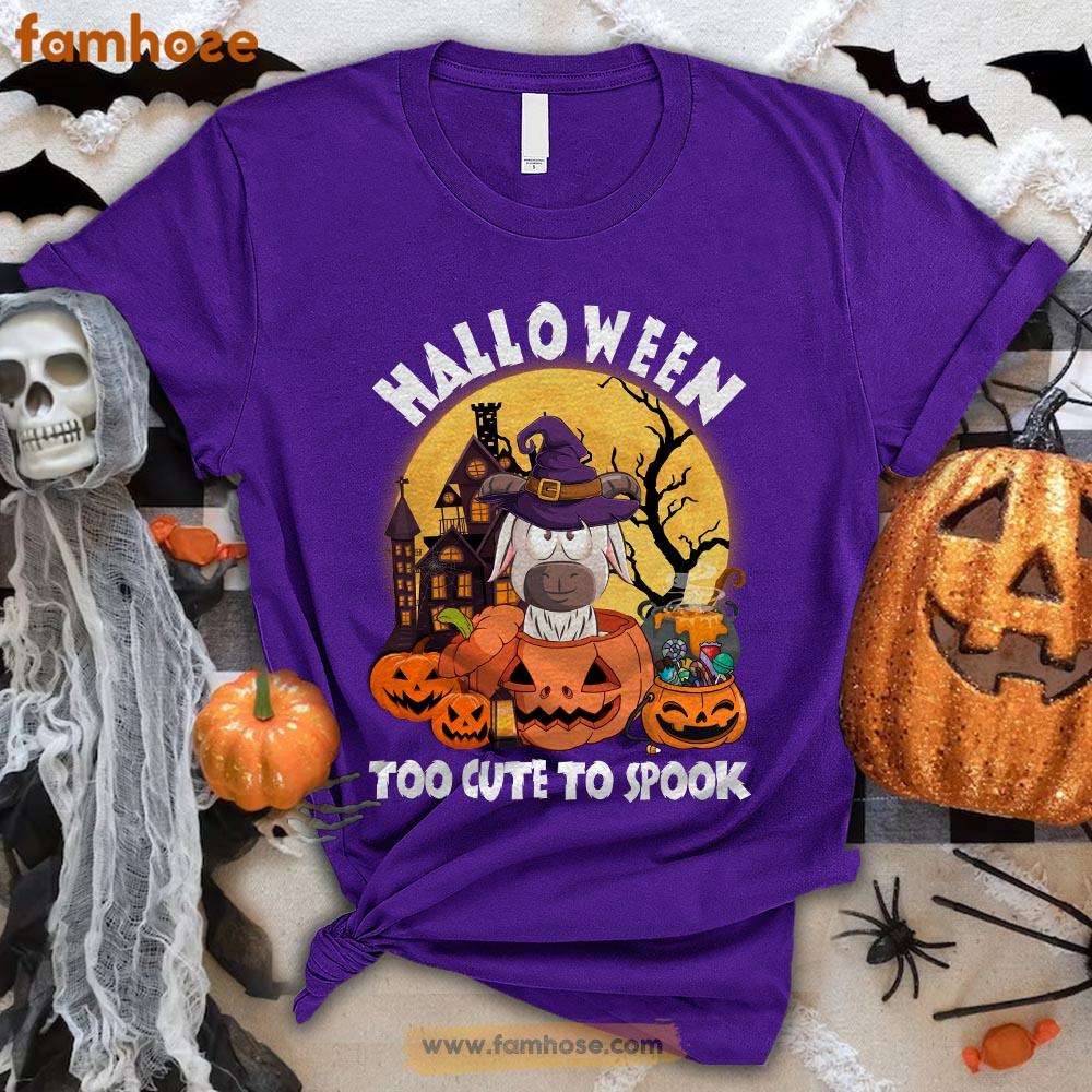 Cow Halloween T-shirt, To Cute To Spook Halloween Gift For Cow Lovers, Cow Farmers