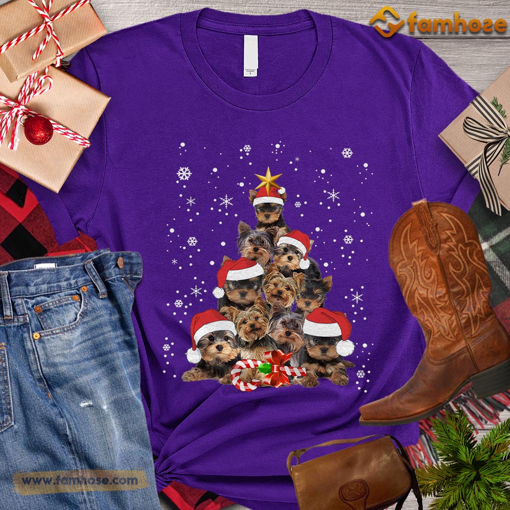 Christmas Dog T-shirt, Cute Dogs Arrange Christmas Tree Gift For Dog Lovers, Dog Owners, Dog Tees