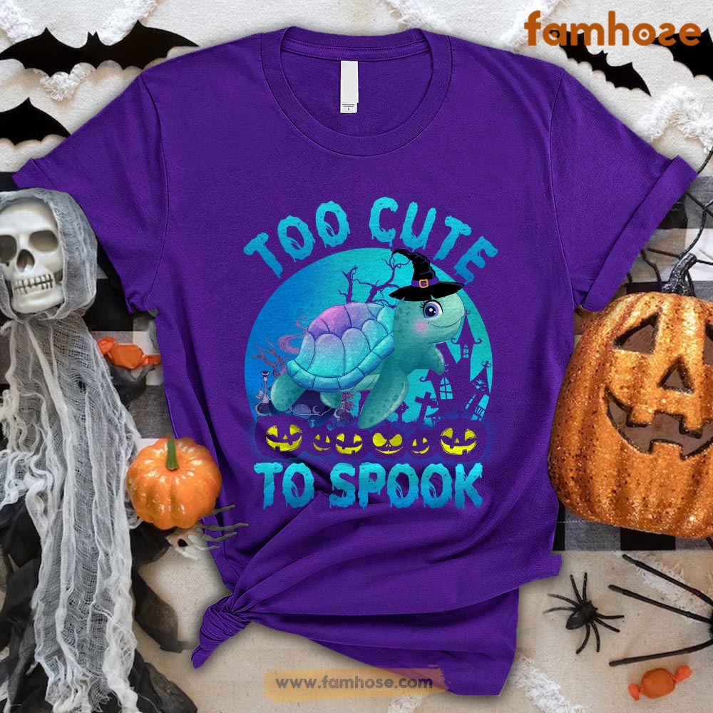 Turtle Halloween T-shirt, Too Cute Too Spock Halloween Gift For Turtle Lovers, Turtle Owners