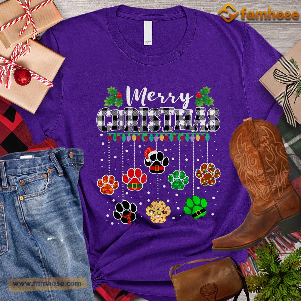 Christmas Dog T-shirt, Merry Christmas Dogshoe Gift For Dog Lovers, Dog Owners, Dog Tees