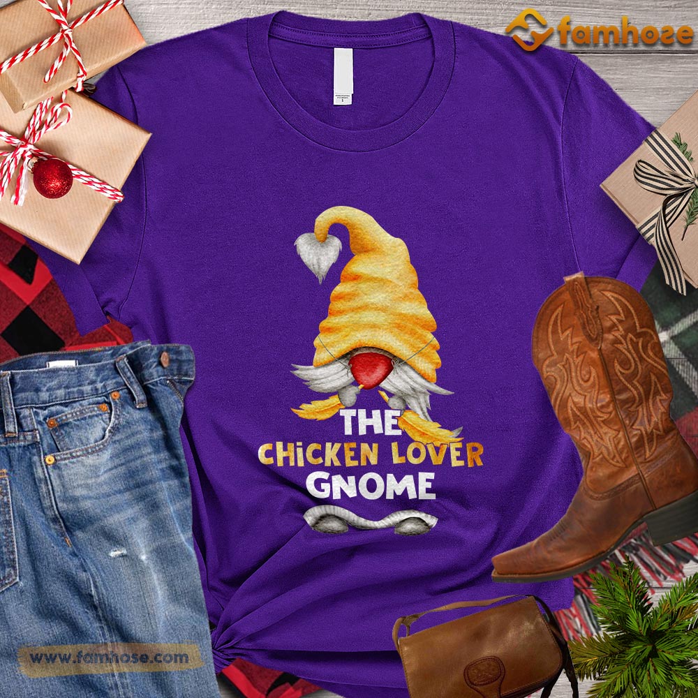 Christmas Chicken T-shirt, The Chicken Lover Gnome Christmas Gift Chicken Lovers, Chicken Farm, Chicken Tees