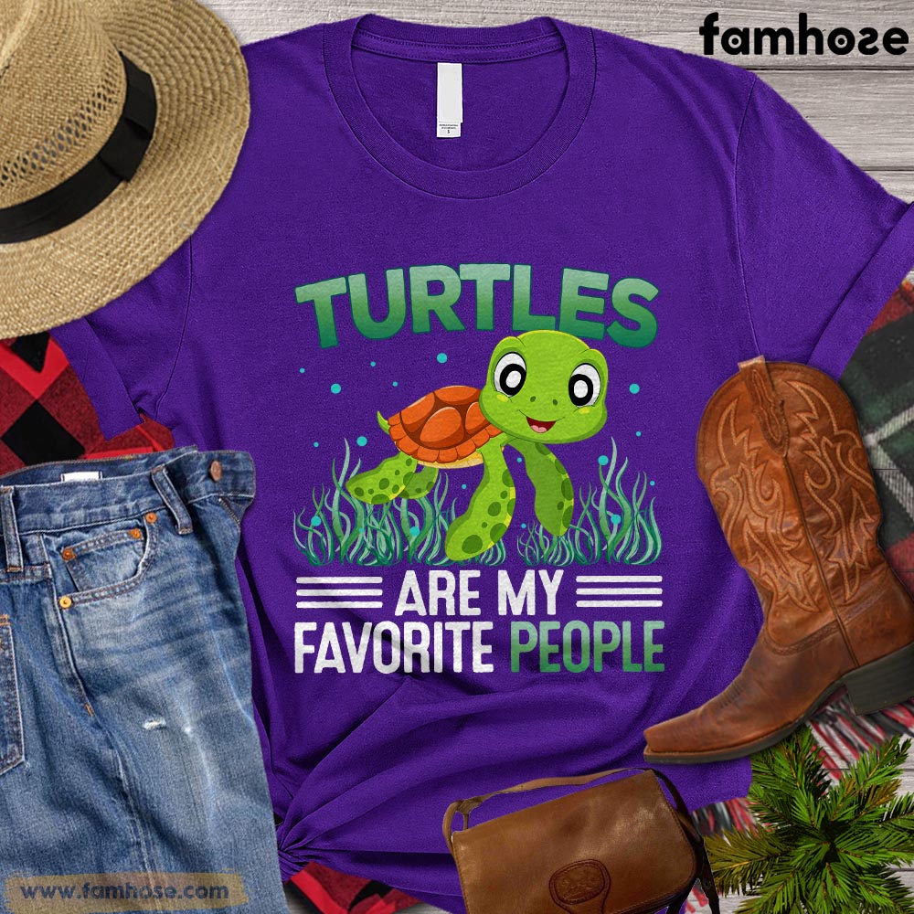 Turtle T-shirt, Turtles Are My Favorite People Gift For Turtle Lovers, Turtle Owners, Turtle Tees