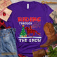 Christmas Horse Riding T-shirt, Riding Through The Snow Santa With Christmas Tree Gift For Horse Riding Lovers, Horse Riders, Equestrians