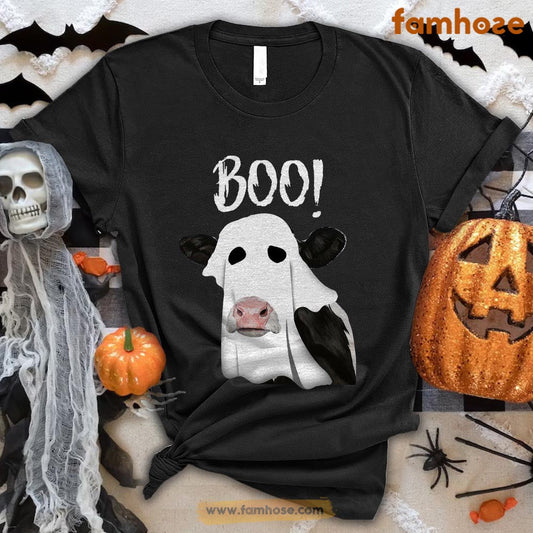 Cute Cow Halloween T-shirt, Costume Cow Boo Halloween Gift For Cow Lovers, Cow Farmer