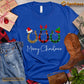 Christmas Horse T-shirt, Merry Christmas Horseshoe Santa ELF Reindeer Gift For Horse Lovers, Horse Riders, Equestrians