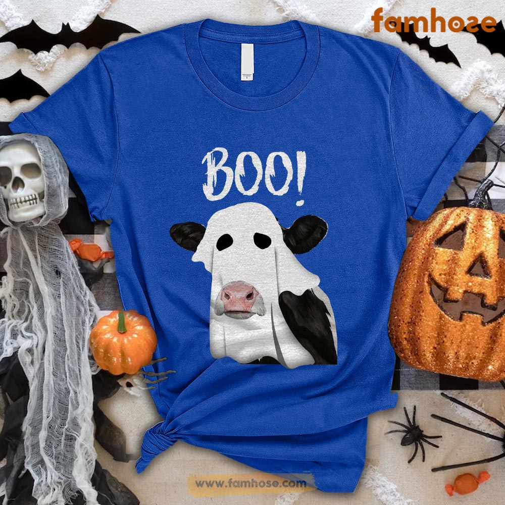 Cute Cow Halloween T-shirt, Costume Cow Boo Halloween Gift For Cow Lovers, Cow Farmer