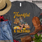 Thanksgiving's Day Horse T-shirt, Thankfull Blessed Gift For Horse Lovers, Horse Riders, Equestrians