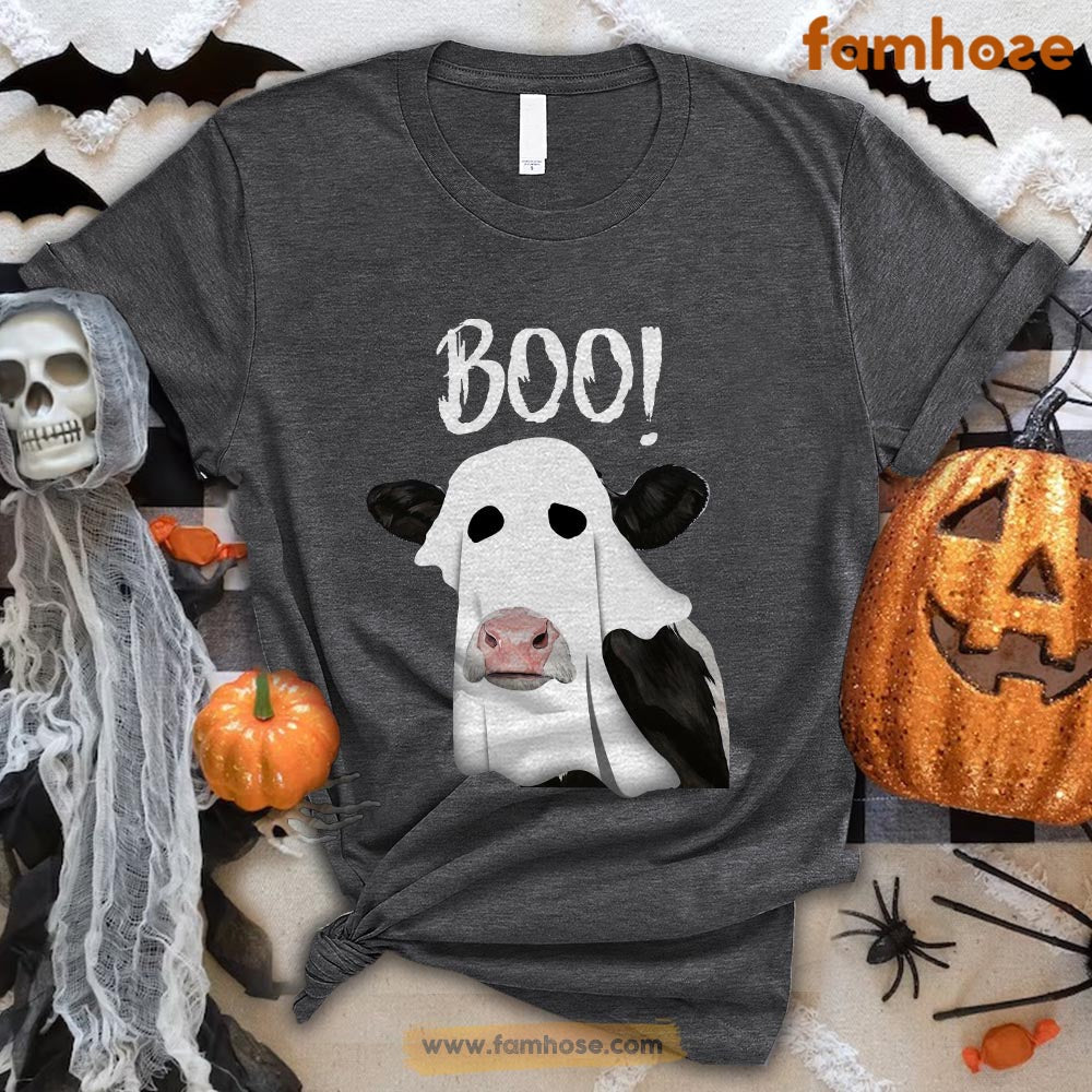 Cute Cow Halloween T-shirt, Costume Cow Boo Halloween Gift For Cow Lovers, Cow Farmer