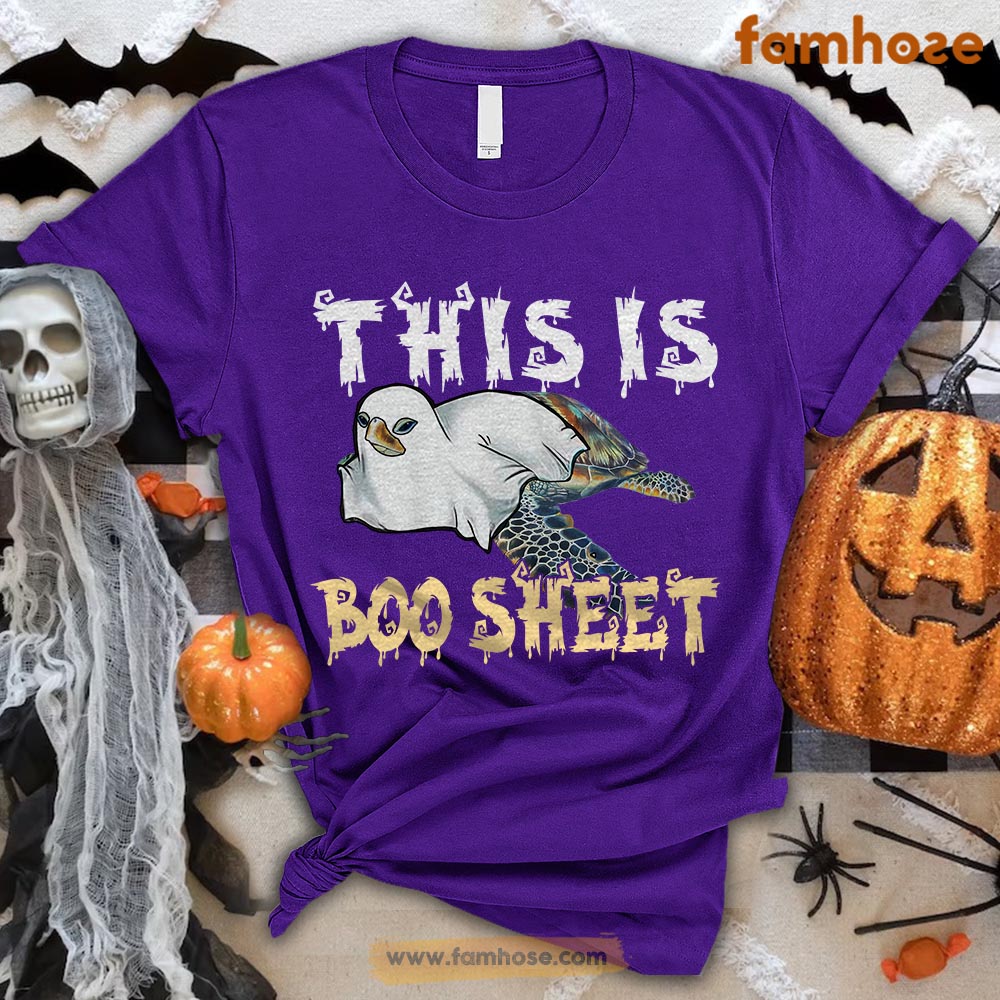 Funny Turtle Halloween T-shirt, This Is Boo Sheet Halloween Gift For Turtle Lovers, Turtle Owners