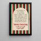 Merry Christmas Quote Canvas Painting, He Sprang To His Sleigh Wall Art Decor, Xmas Poster Gift