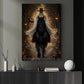 Halloween Cowboy Ghost Canvas Painting, The Ghost Rider Rides Again Wall Art Decor, Spooky Season Poster Gift For Cowboys
