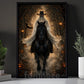 Halloween Cowboy Ghost Canvas Painting, The Ghost Rider Rides Again Wall Art Decor, Spooky Season Poster Gift For Cowboys