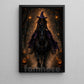 Halloween Witch Riding Horse Canvas Painting, Midnight Ride Of The Witch Wall Art Decor, Spooky Season Poster Gift For Horse Girls