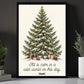 Cozy Christmas Tree Canvas Painting, All Is Calm In A Wild World On This Day Wall Art Decor, Xmas Quote Poster Gift