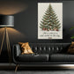 Cozy Christmas Tree Canvas Painting, All Is Calm In A Wild World On This Day Wall Art Decor, Xmas Quote Poster Gift