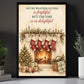 Cozy Christmas Fireplace Canvas Painting, On The Weather Outside Is Frightful Wall Art Decor, Xmas Quote Poster Gift
