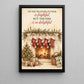 Cozy Christmas Fireplace Canvas Painting, On The Weather Outside Is Frightful Wall Art Decor, Xmas Quote Poster Gift