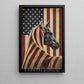 July 4th Horse USA Flag Canvas Painting, Spirit Of America Horse Wall Art Decor, Independence Day Poster Gift For Horse Lover