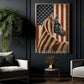 July 4th Horse USA Flag Canvas Painting, Spirit Of America Horse Wall Art Decor, Independence Day Poster Gift For Horse Lover