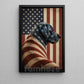 July 4th Labrador Retriever Dog USA Flag Canvas Painting, Stars Stripes And Loyalty Wall Art Decor, Independence Day Poster Gift For Labrador Retriever Lover
