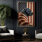July 4th Labrador Retriever Dog USA Flag Canvas Painting, Stars Stripes And Loyalty Wall Art Decor, Independence Day Poster Gift For Labrador Retriever Lover