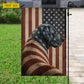 July 4th Labrador Retriever USA Garden Flag & House Flag, Wrapped In Freedom Labrador Retriever Dog Outdoor Decor, Independence Day Yard Flag Gift For Labrador Retriever Lover